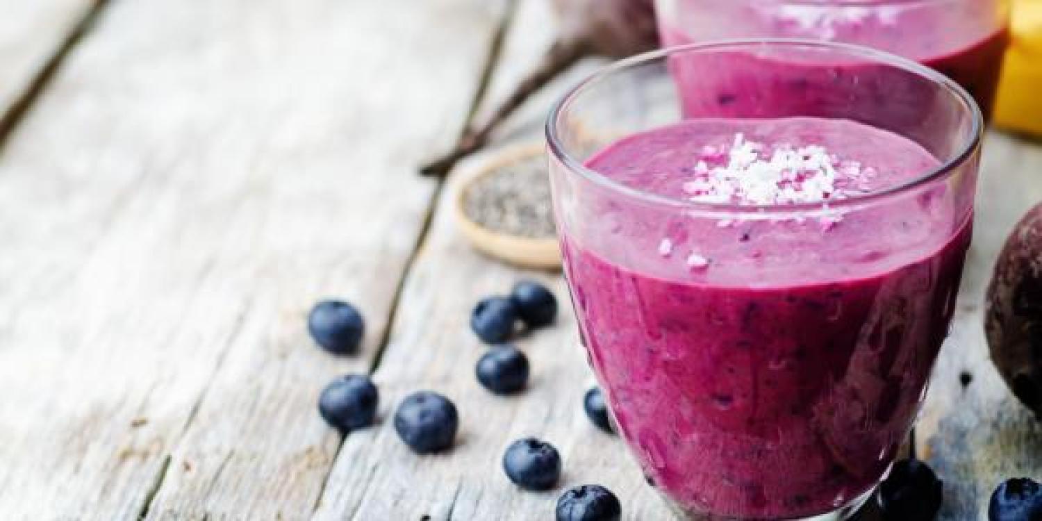 a blueberry smoothie