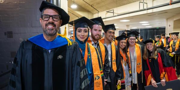 Faculty and students line up for the spring 2023 graduation ceremony