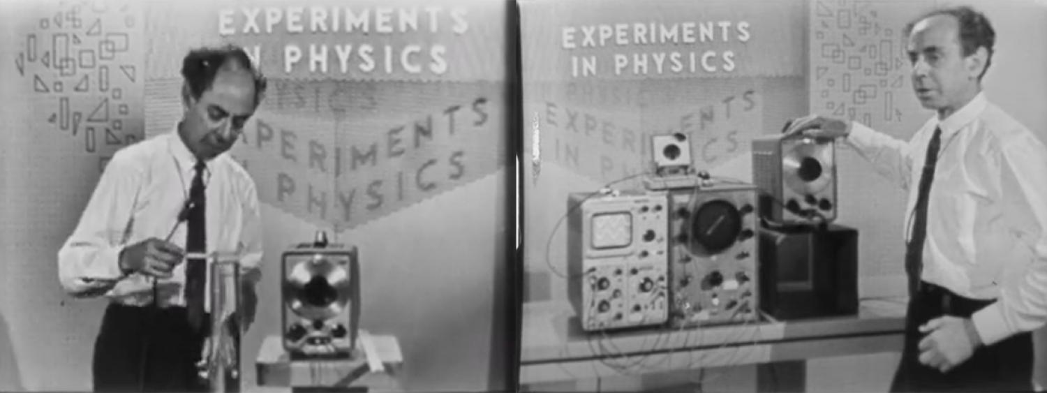 Frank Oppenheimer demonstrating physics concepts