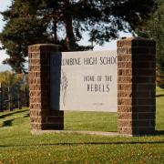 Columbine High School entrance sign